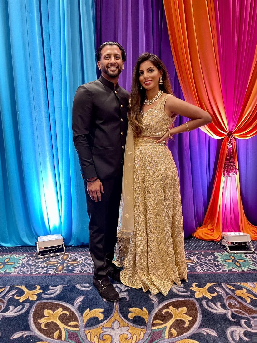 Natasha Lehenga in Gold