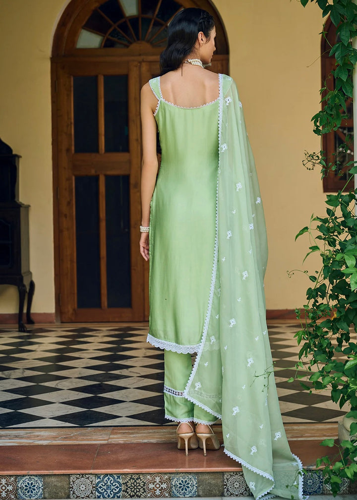 Lyla Straight Suit in Lime Green