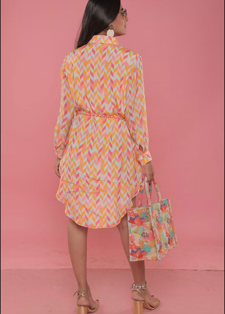 Mira Multicolored Print Dress