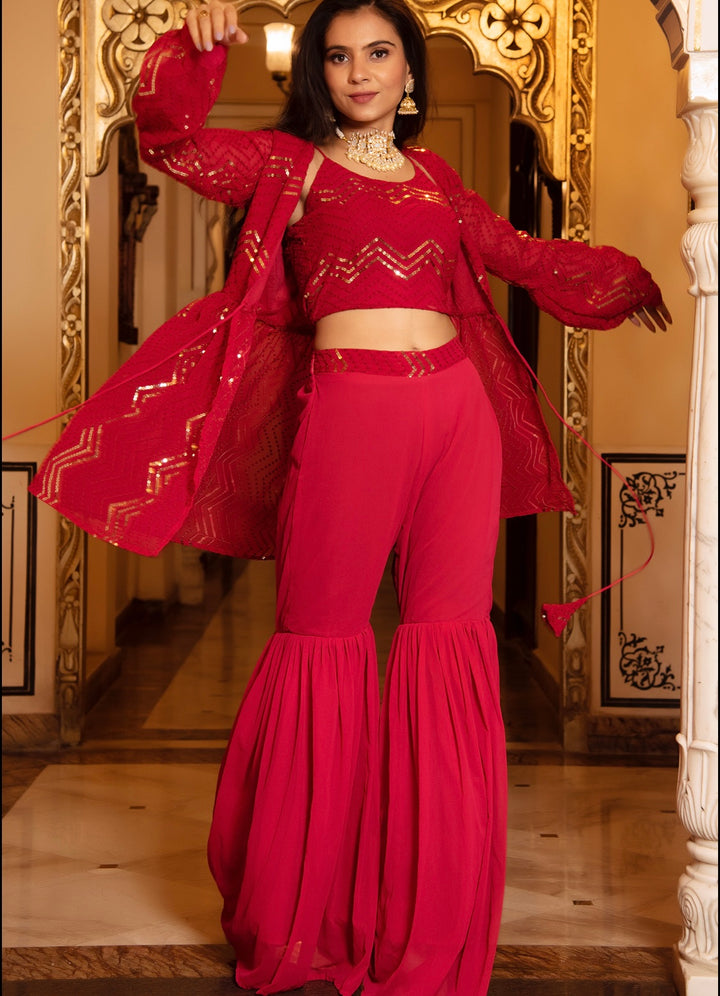 Ridhi Red Set