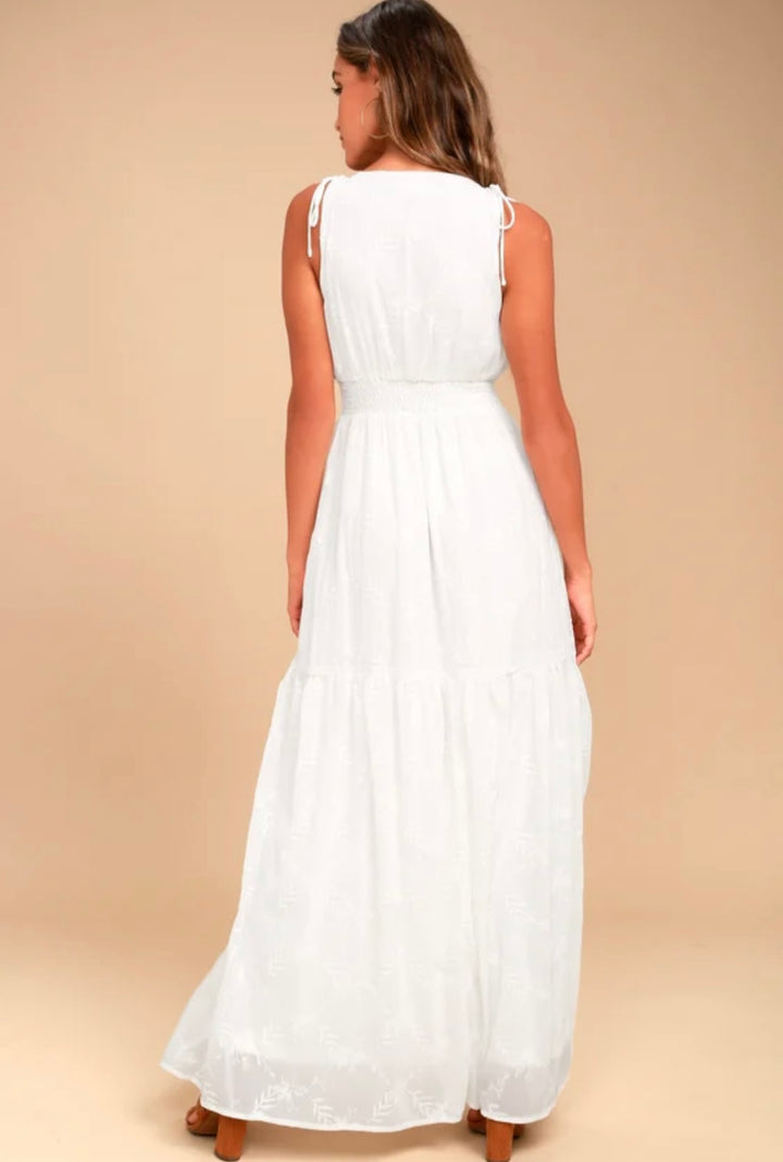 Whitney Maxi Dress in White