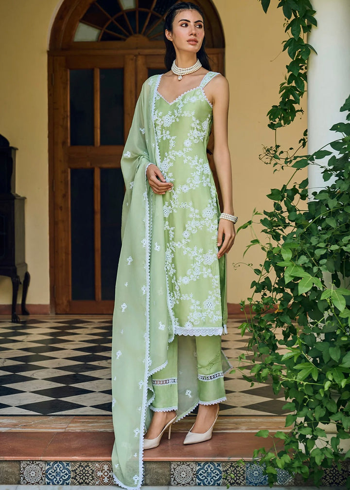 Lyla Straight Suit in Lime Green