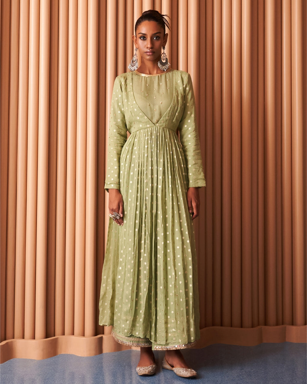 Alia Champagne Rust Kurta Set