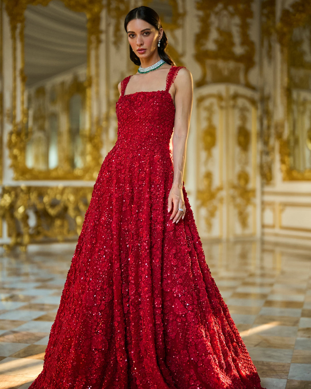 Aditi Red Gown