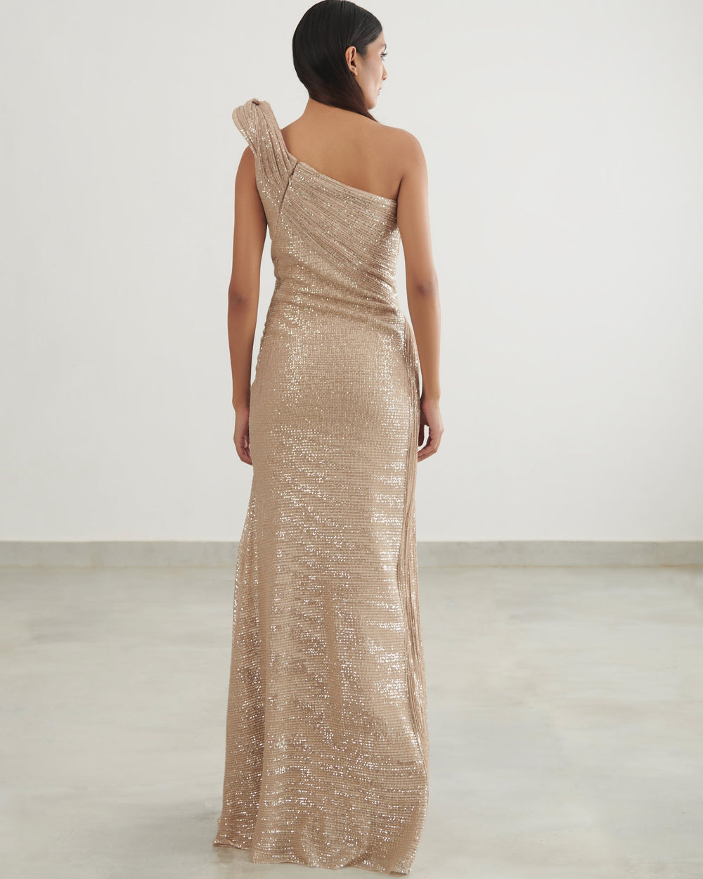 Sana Champagne Gown by Gaurav Gupta - detail