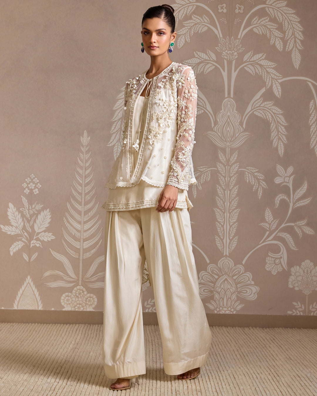 Veda Ivory Kurta Jacket Set