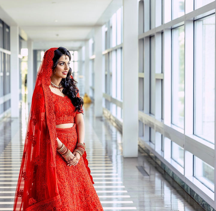Priyanka Lehenga in Red - Khayal Custom Design