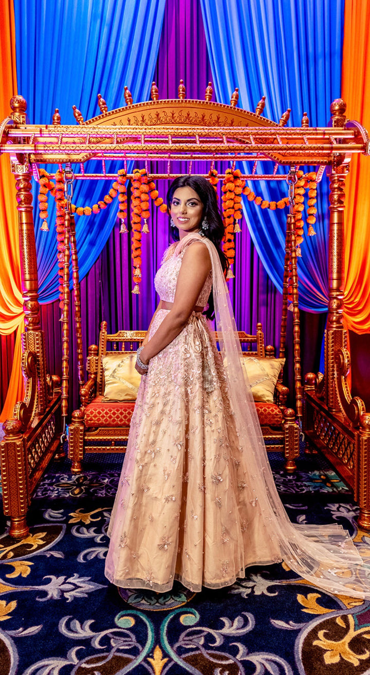 Ejaaz Lehenga in Pink - Khayal Custom Design