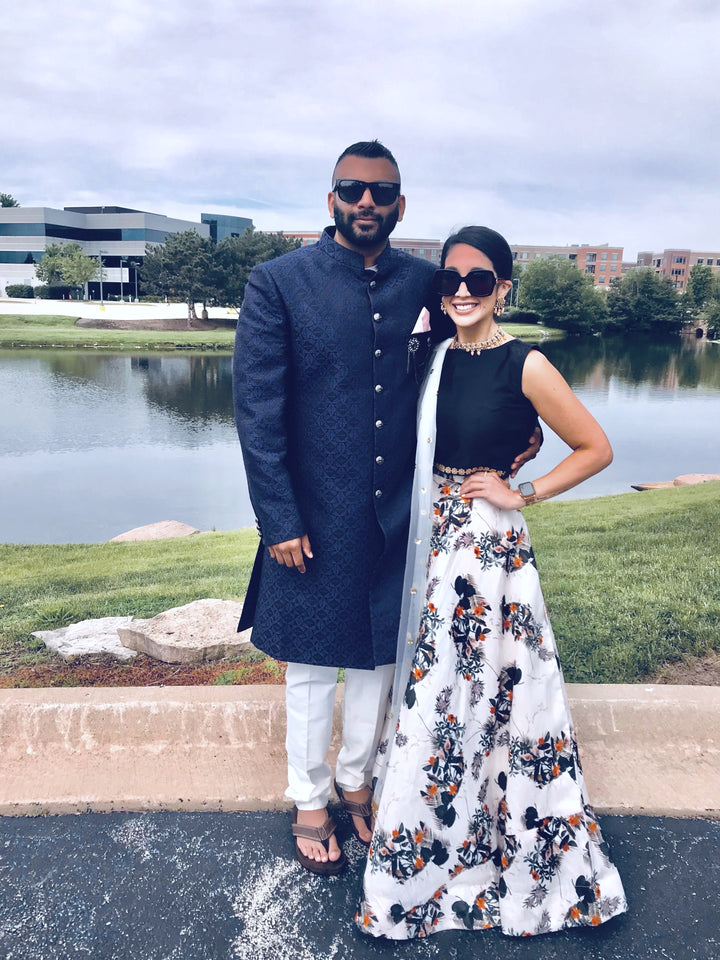 Becky Lehenga in Floral/Black