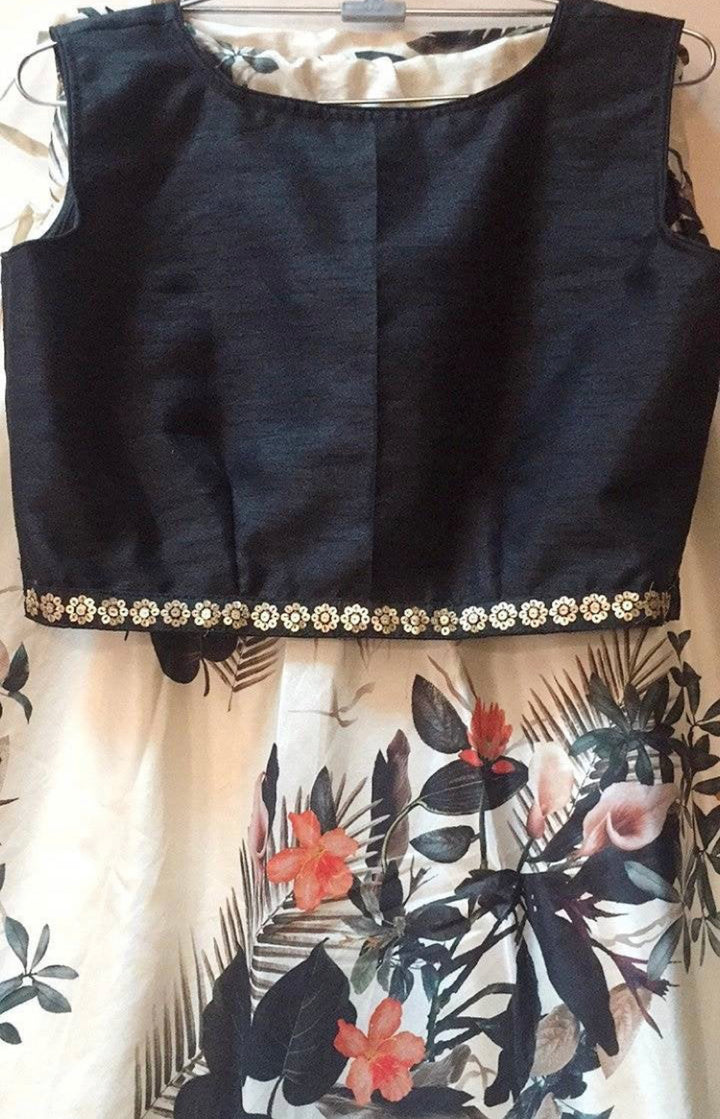 Becky Lehenga in Floral/Black