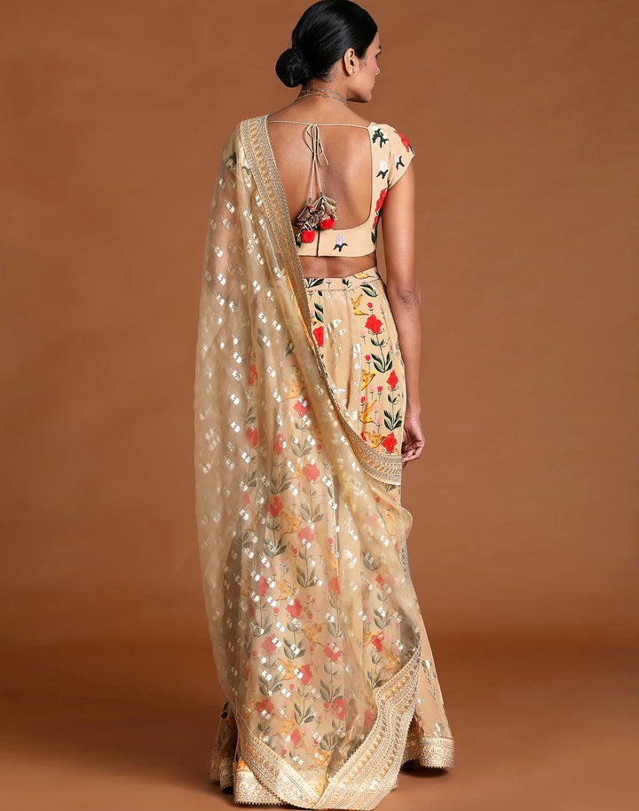 Hanisha Lehenga in Oatmeal