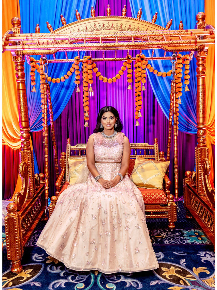 Ejaaz Lehenga in Pink - Khayal Custom Design